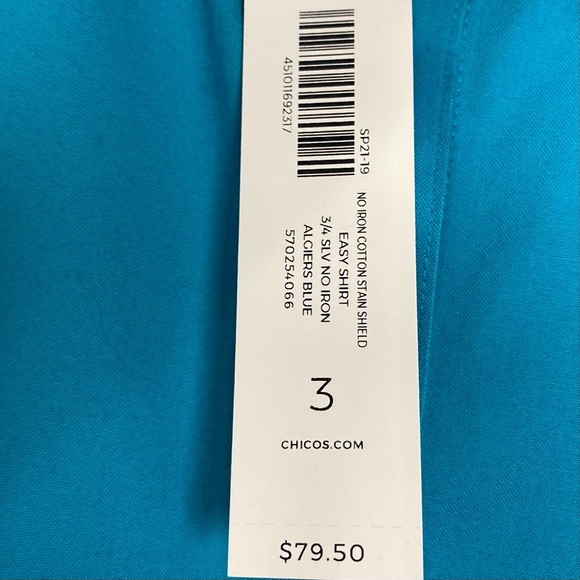 Chico’s No-Iron Cotton Stain Shield Shirt Women’s Size XL Button Front Classic - Picture 8 of 9